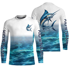 Load image into Gallery viewer, Marlin Fishing Custom Long Sleeve Performance Fishing Shirts, Marlin Saltwater Fishing Shirt IPHW6325