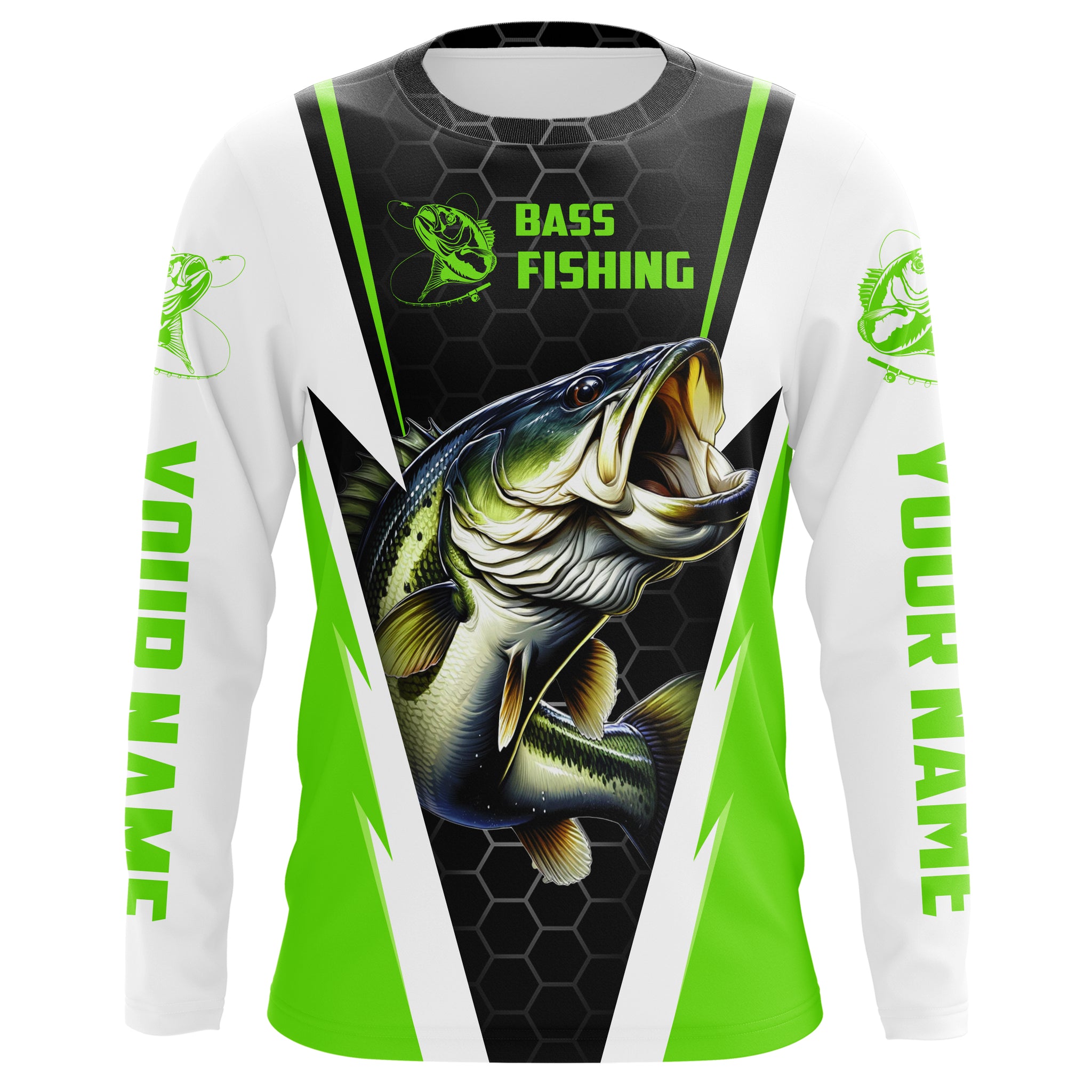 Custom Largemouth Bass Fishing Jerseys, Bass Tournament Long Sleeve Fi –  ChipteeAmz