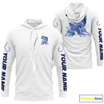 Personalized Largemouth Bass Long Sleeve Performance Fishing Shirts, Bass Fishing Jersey IPHW6407