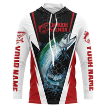 Load image into Gallery viewer, Custom Chinook King Salmon Fishing Jerseys, Salmon Long Sleeve Tournament Fishing Shirts | Red IPHW6064