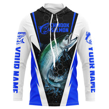 Load image into Gallery viewer, Custom Chinook King Salmon Fishing Jerseys, Salmon Long Sleeve Tournament Fishing Shirts | Blue IPHW6066