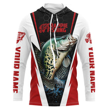 Load image into Gallery viewer, Crappie Fishing Jerseys, Crappie Custom Long Sleeve Performance Fishing Shirts | Red IPHW6072