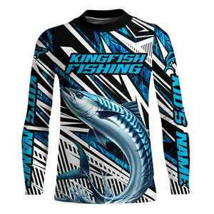 King Mackerel Fishing Custom Long Sleeve Performance Shirts, Kingfish Saltwater Fishing Shirt IPHW6090