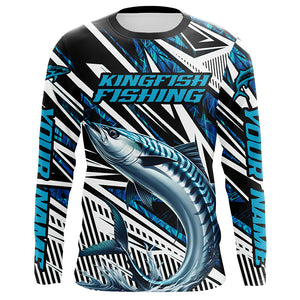 King Mackerel Fishing Custom Long Sleeve Performance Shirts, Kingfish Saltwater Fishing Shirt IPHW6090