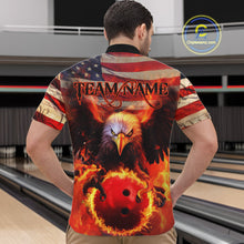 Load image into Gallery viewer, American Flag We The People Custom Eagle Bowling Shirts For Men, Patriotic Bowling Team Jerseys IPHW5287