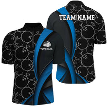 Load image into Gallery viewer, Custom Blue Bowling Team Shirts For Men And Women, Bowling Ball Tournament Jerseys IPHW6499