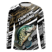 Load image into Gallery viewer, Crappie Fishing Camo Long Sleeve Fishing Shirts, Custom Crappie Tournament Fishing Jerseys IPHW5953