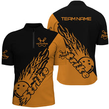 Load image into Gallery viewer, Custom Bowling Shirts For Men, Bowling Team Shirts Bowling Strike | Orange IPHW5171