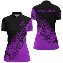 Load image into Gallery viewer, Custom Bowling Shirts For Women, Bowling Team Shirts Bowling Strike | Purple IPHW5174