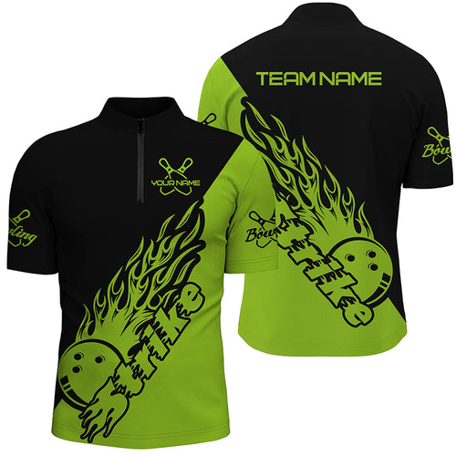 Custom Bowling Shirts For Men, Bowling Team Shirts Bowling Strike | Green IPHW5175