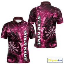 Load image into Gallery viewer, Custom Pink Thunder Lightning Dragon Dart Jerseys, Multi Styles Dart Team Shirts For Men, Women And Kid IPHW10401