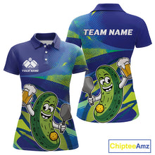 Load image into Gallery viewer, Custom Funny Pickles Play Pickleball Women Polo Shirts, Pickleball Team Shirt IPHW9437