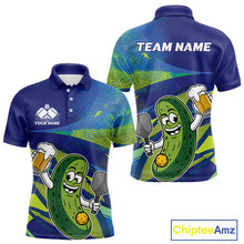 Load image into Gallery viewer, Custom Funny Pickles Play Pickleball Polo Shirts For Men, Pickleball Team Shirt IPHW9437