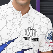 Load image into Gallery viewer, Personalized Puerto Rico Flag Bowling Polo Shirts For Men, Puerto Rico Bowling Jerseys IPHW8805