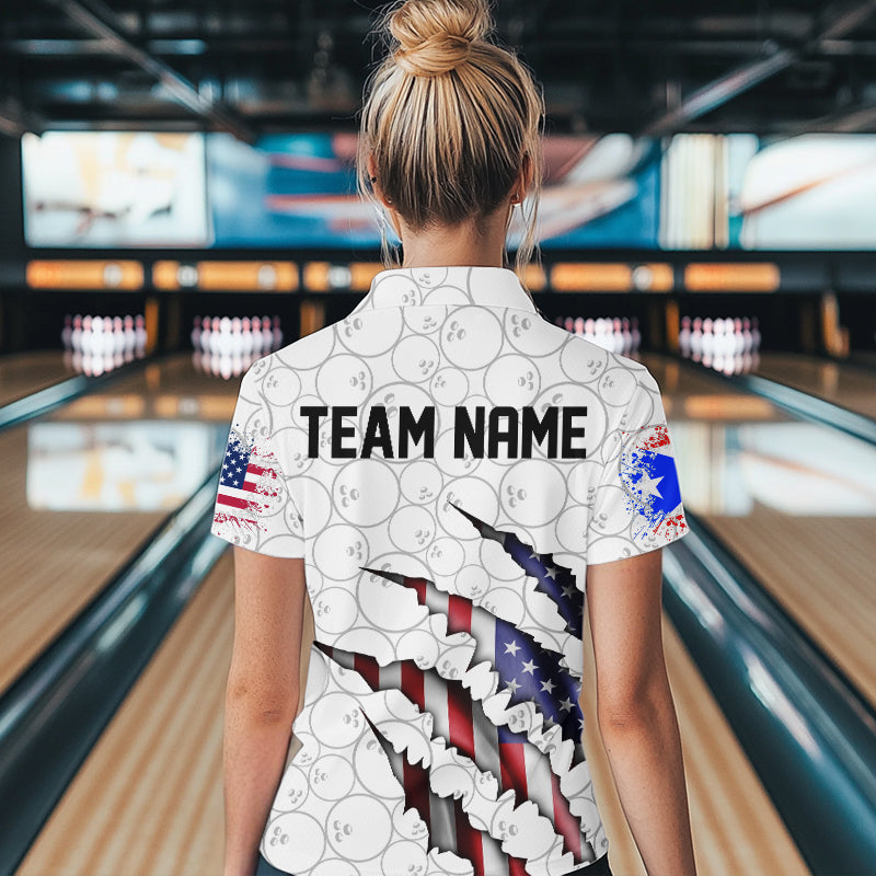 Personalized Puerto Rico Flag Bowling Women Quarter-Zip Shirts, Puerto Rico Bowling Jerseys IPHW8805