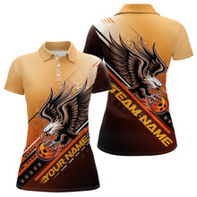 Load image into Gallery viewer, Personalized Tribal Eagle Bowling Women Polo Shirt, Eagle Bowling Team Bowling League Shirt IPHW8806