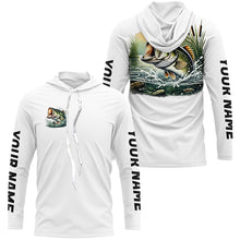 Load image into Gallery viewer, Personalized Largemouth Bass Fishing Long Sleeve Tournament Fishing Shirts, Bass Fishing Jerseys IPHW7076