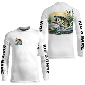 Personalized Largemouth Bass Fishing Long Sleeve Tournament Fishing Shirts, Bass Fishing Jerseys IPHW7076