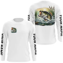 Load image into Gallery viewer, Personalized Largemouth Bass Fishing Long Sleeve Tournament Fishing Shirts, Bass Fishing Jerseys IPHW7076