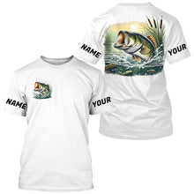 Load image into Gallery viewer, Personalized Largemouth Bass Fishing Long Sleeve Tournament Fishing Shirts, Bass Fishing Jerseys IPHW7076