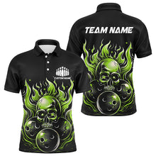 Load image into Gallery viewer, Custom Multi-Color Flaming Skull Bowling Team Shirts For Men And Women, Flaming Bowling Jerseys Bowlers Outfit IPHW6581