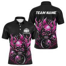 Load image into Gallery viewer, Custom Multi-Color Flaming Skull Bowling Team Shirts For Men And Women, Flaming Bowling Jerseys Bowlers Outfit IPHW6581