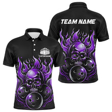Load image into Gallery viewer, Custom Multi-Color Flaming Skull Bowling Team Shirts For Men And Women, Flaming Bowling Jerseys Bowlers Outfit IPHW6581