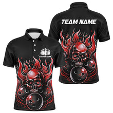 Load image into Gallery viewer, Custom Multi-Color Flaming Skull Bowling Team Shirts For Men And Women, Flaming Bowling Jerseys Bowlers Outfit IPHW6581