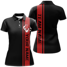 Load image into Gallery viewer, Black And Red Custom Classic Ladies Bowling Shirts, Bowling Uniform Bowling Jersey For Team IPHW7685