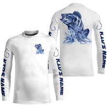 Load image into Gallery viewer, Peacock Bass Long Sleeve Fishing Shirts, Striper Custom Fishing Jerseys IPHW6886