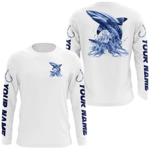 Load image into Gallery viewer, Blacktip Shark Long Sleeve Performance Fishing Shirts, Shark Custom Fishing Jerseys IPHW6888