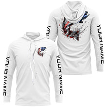 Load image into Gallery viewer, Custom Patriotic American Flag Trout Fishing Shirts, Trout Fishing Tournament Jerseys IPHW6902