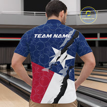 Load image into Gallery viewer, Custom Bowling Pattern Texeas Bowling Quarter-Zip Shirts For Men, Texas Bowling League Shirt IPHW9630