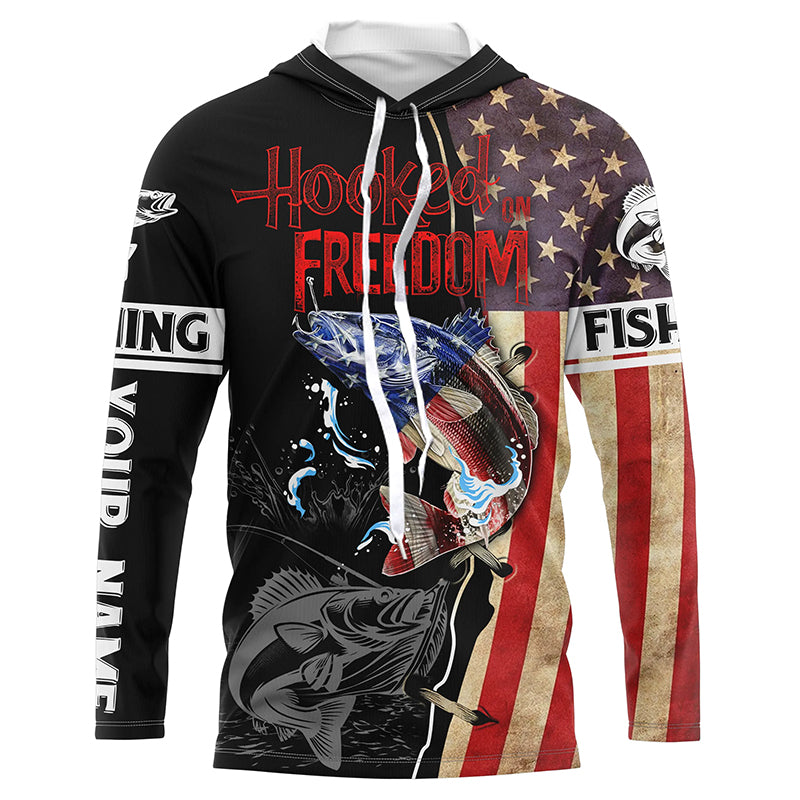 American Flag Walleye Fishing Shirts, Patriotic Walleye Fishing Jersey –  ChipteeAmz