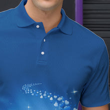 Load image into Gallery viewer, Custom Blue Valentine Bowling Polo Shirts For Men, Valentines Day Couple Bowling Outfits  IPHW8349