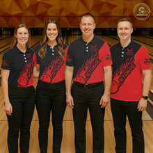 Load image into Gallery viewer, Custom Bowling Shirts For Men And Women, Bowling Team Shirts Bowling Strike | Black And Red IPHW3944