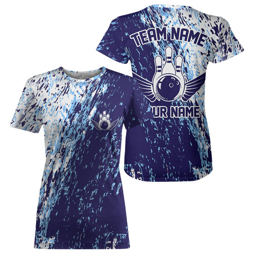 Personalized Bowling T-Shirts For Women, Team Bowling Jerseys Bowling Pin IPHW4499