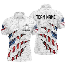 Load image into Gallery viewer, Custom Patriotic Bowling Shirts For Men, US Bowling Team Shirts American Flag Bowling IPHW7382