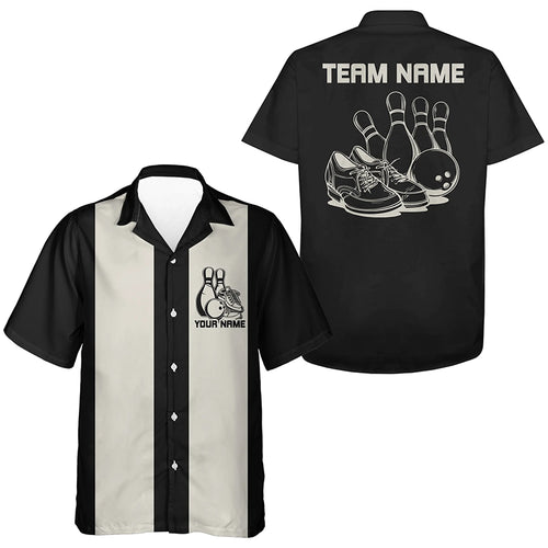 Personalized Hawaiian Vintage Bowling Shirts For Men And Women, Retro Bowling Shirt For Bowling Team IPHW6596