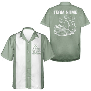 Personalized Hawaiian Vintage Bowling Shirts For Men And Women, Retro Bowling Shirt For Bowling Team IPHW6596