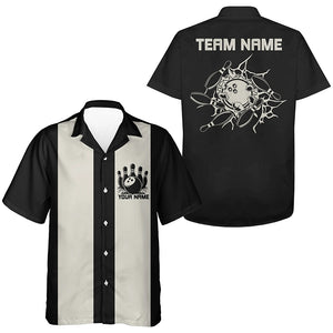 Personalized Hawaiian Vintage Bowling Shirts For Men And Women, Retro Bowling Shirt For Bowling Team IPHW6597