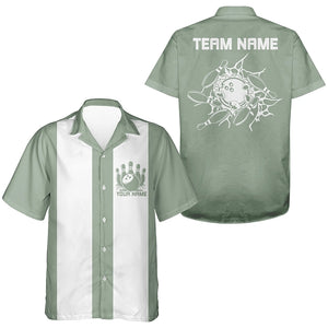 Personalized Hawaiian Vintage Bowling Shirts For Men And Women, Retro Bowling Shirt For Bowling Team IPHW6597