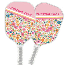 Load image into Gallery viewer, Custom Preppy Flower Pattern Pickleball Paddles, Cottage Floral Pickleball Team Paddle Pickleball Racket IPHW7709