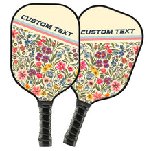Load image into Gallery viewer, Custom Preppy Flower Pattern Pickleball Paddles, Cottage Floral Pickleball Team Paddle Pickleball Racket IPHW7710
