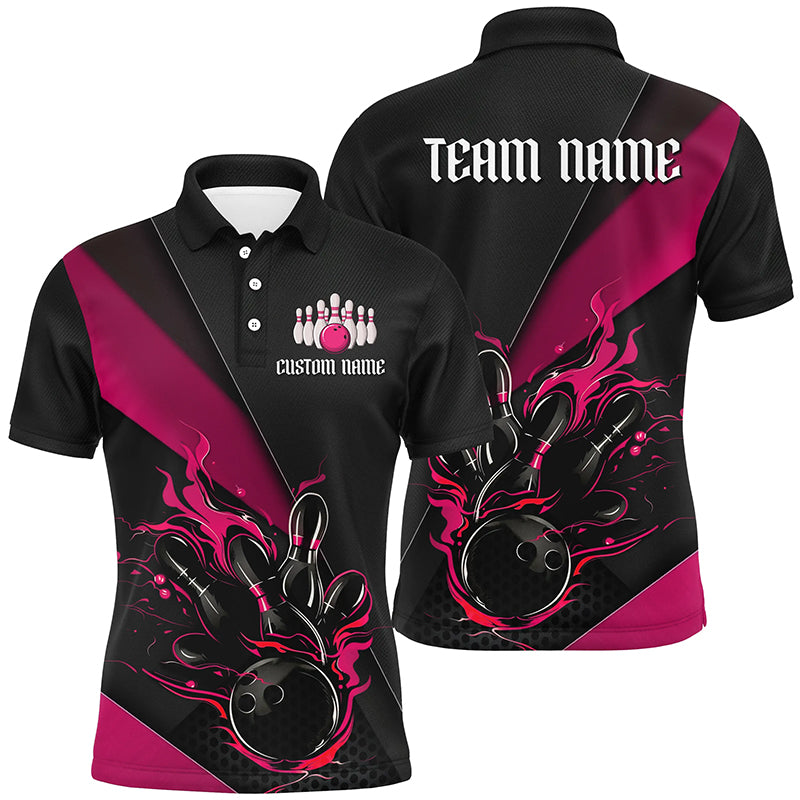 Multi Colors And Styles Custom Name Fire Flame Bowling Team Shirts For Men, Women And Kids IPHW6185