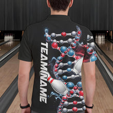 Load image into Gallery viewer, Bowling Is In My Dna Custom Bowling Polo Shirts For Men, Bowling Team Bowling League Shirt IPHW8372