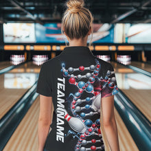Load image into Gallery viewer, Bowling Is In My Dna Custom Bowling Team Polo Shirts For Women, Bowling League Shirt IPHW8372