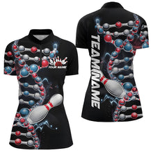 Load image into Gallery viewer, Bowling Is In My Dna Custom Bowling Team Quarter-Zip Shirts For Women, Bowling League Shirt IPHW8372