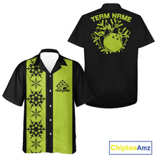 Load image into Gallery viewer, Custom Retro 50S Christmas Bowling Button Up Shirts, Vintage Xmas Bowling Shirt IPHW10106