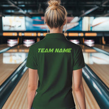 Load image into Gallery viewer, Funny Leprechaun And Beer Custom St Patricks Day Womens Bowling Polo Shirt, Irish Bowling IPHW8382